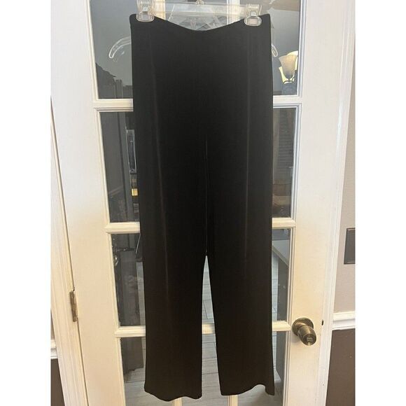 Chico's Travelers Size 1 Medium 8 10 Black Pull On Knit Causal Pants.     Aa - Picture 1 of 5